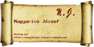 Magyarics József névjegykártya