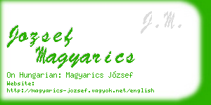 jozsef magyarics business card